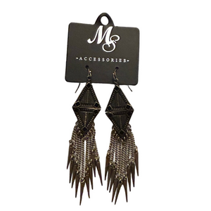 Dangle Chain & Spikes Earrings NWT